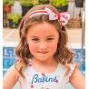 Babine Summer Girl Red Headband with Stripes and Cherries