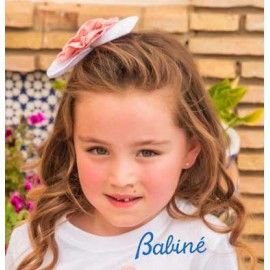 Babiné Verano Pinza niña Blanca y Rosa Ocas