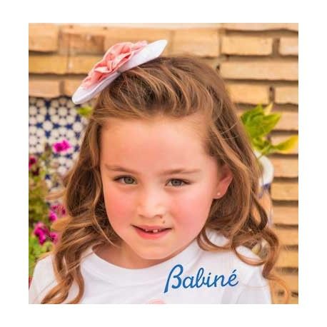 Babiné Verano Pinza niña Blanca y Rosa Ocas