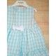Juliana Summer Baby Girl Dress Green Squares