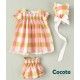 Cocote Summer Baby Girl Dress Corale Squares