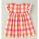 Cocote Summer Girl Dress Red and Orange Squares