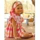 Cocote Summer Girl Dress Red and Orange Squares