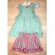 Jose Varon Summer Girl Coral and Green Set