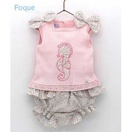 Foque Verano Conjunto bebé niña Caballito de Mar