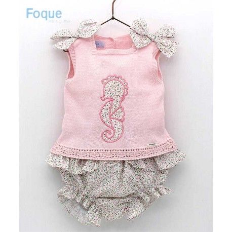 Foque Summer Baby Girl Set Seahorse