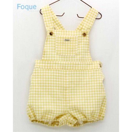 Foque Verano Peto rana bebé niño Vichy Amarillo