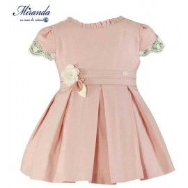 Miranda Verano Vestido niña Rosa Palo Flor