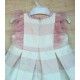 Miranda Summer Baby Girl Dress Pink and White Stripes