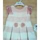 Miranda Verano Vestido niña Franjas Rosas y Blancas