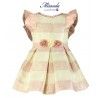 Miranda Verano Vestido niña Franjas Rosas y Blancas