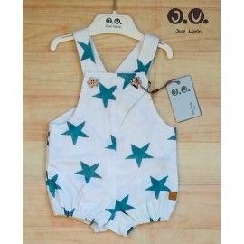 José Varón Verano Peto rana bebé niño Blanco Estrellas Azules