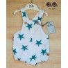 José Varón Verano Peto rana bebé niño Blanco Estrellas Azules