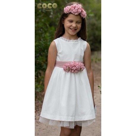Coco Ceremony Summer Girl White Dress Rose