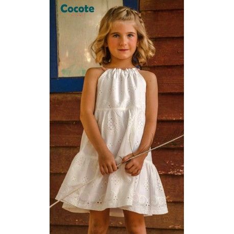 Cocote Summer Girl White Openwork Dress