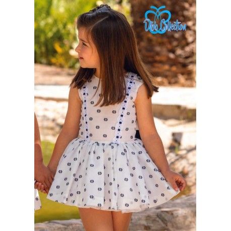 DBB Collection Summer Girl Wihte and Navy Dress