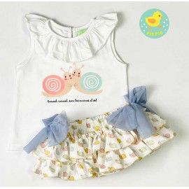 Pío Pío Verano Conjunto bebé niña Caracoles