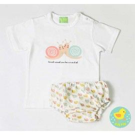 Pío Pío Verano Conjunto bebé niño Caracoles