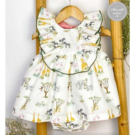 Mon Petit Bonbon Summer Baby Girl Set Safari