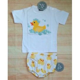 Mon Petit Bonbon Verano Conjunto niño Patitos
