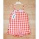 Cocote Summer Girl Romper Orange Squares