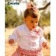 Cocote Verano Sudadera bebé niña Blanca y Rosa Jirafa