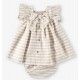 Coco Acqua Summer Baby Girl Dress Beige Stripes