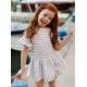 Coco Acqua Summer Girl Dress Beige Stripes