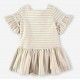 Coco Acqua Summer Girl Dress Beige Stripes