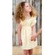 Blanca Valiente Verano Vestido niña Cuadros Amarillos