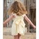 Blanca Valiente Verano Vestido niña Cuadros Amarillos