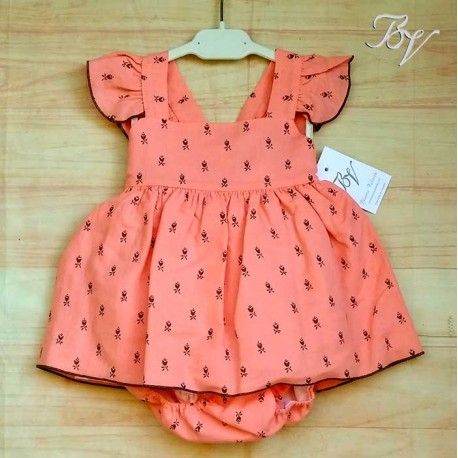 Blanca Valiente Summer Baby Girl Corale Set Little Flowers