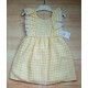 Blanca Valiente Verano Vestido niña Cuadros Amarillos