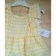 Blanca Valiente Summer Girl Dress Yellow Squares