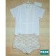 Coco Acqua Verano Conjunto bebé niño Rayas Beige