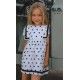 José Varón Verano Vestido niña Blanco Lunares