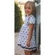 José Varón Verano Vestido niña Blanco Lunares