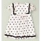 José Varón Verano Vestido niña Blanco Lunares