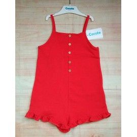 Cocote Verano Mono niña Felpa Rojo