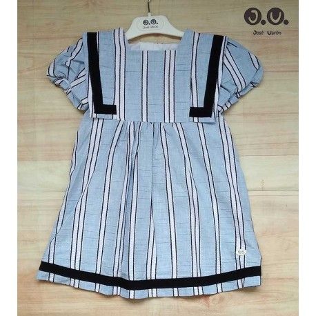 José Varón Verano Vestido niña Azul Rayas