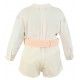 Miranda Summer Baby Boy White Set Salmon Belt