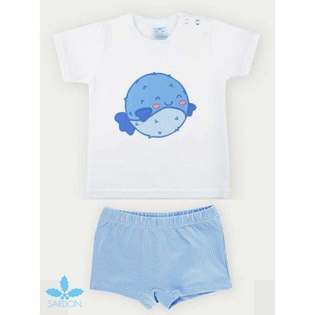 Sardon Summer Baby Boy Swim Set Stripes