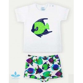 Sardon Verano Conjunto Baño bebé niño Peces