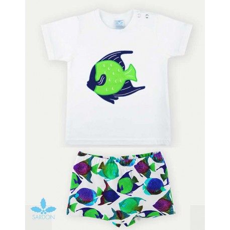 Sardon Summer Baby Boy Swim Set Fishes