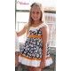 Debesos Summer Girl Dress Daisies High Waist