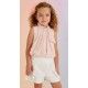 Abel & Lula Summer Girl Pink and White Set