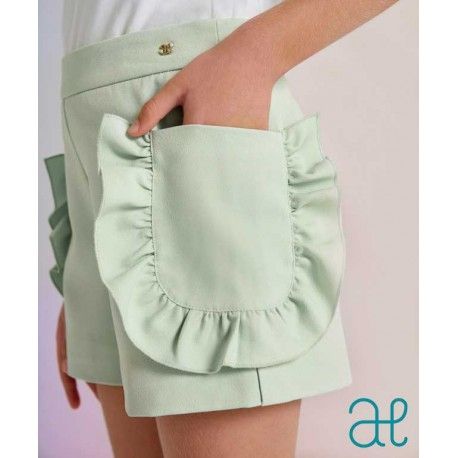 Abel & Lula Verano Short niña Anís