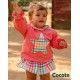 Cocote Summer Baby Girl Corale Set Star and Squares