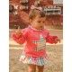Cocote Summer Baby Girl Corale Set Star and Squares