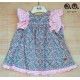 Jose Varon Summer Baby Girl Dress Pink Squares and Flowers